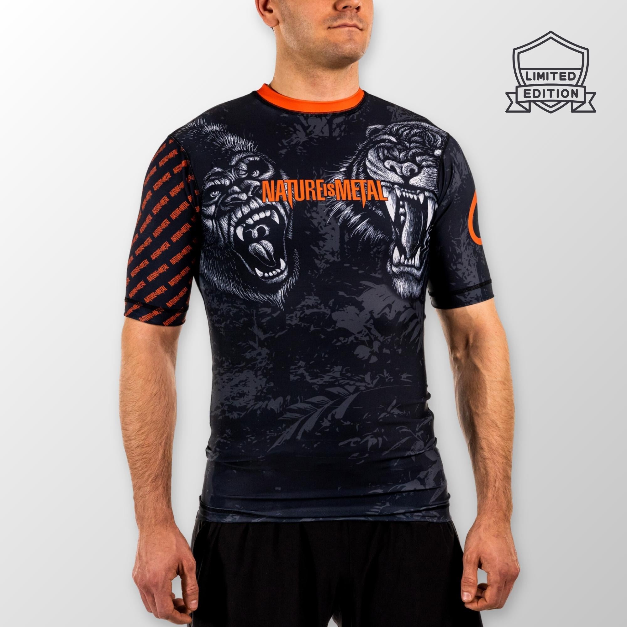 Nature is Metal x Origin - Fangs Out Rashguard - Compression Fit Short Sleeve