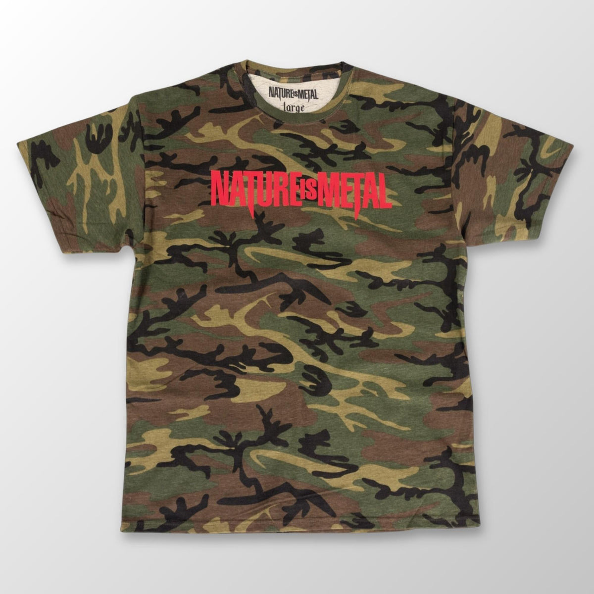 Fangtastic Logo Tee Camo – Nature is Metal Store