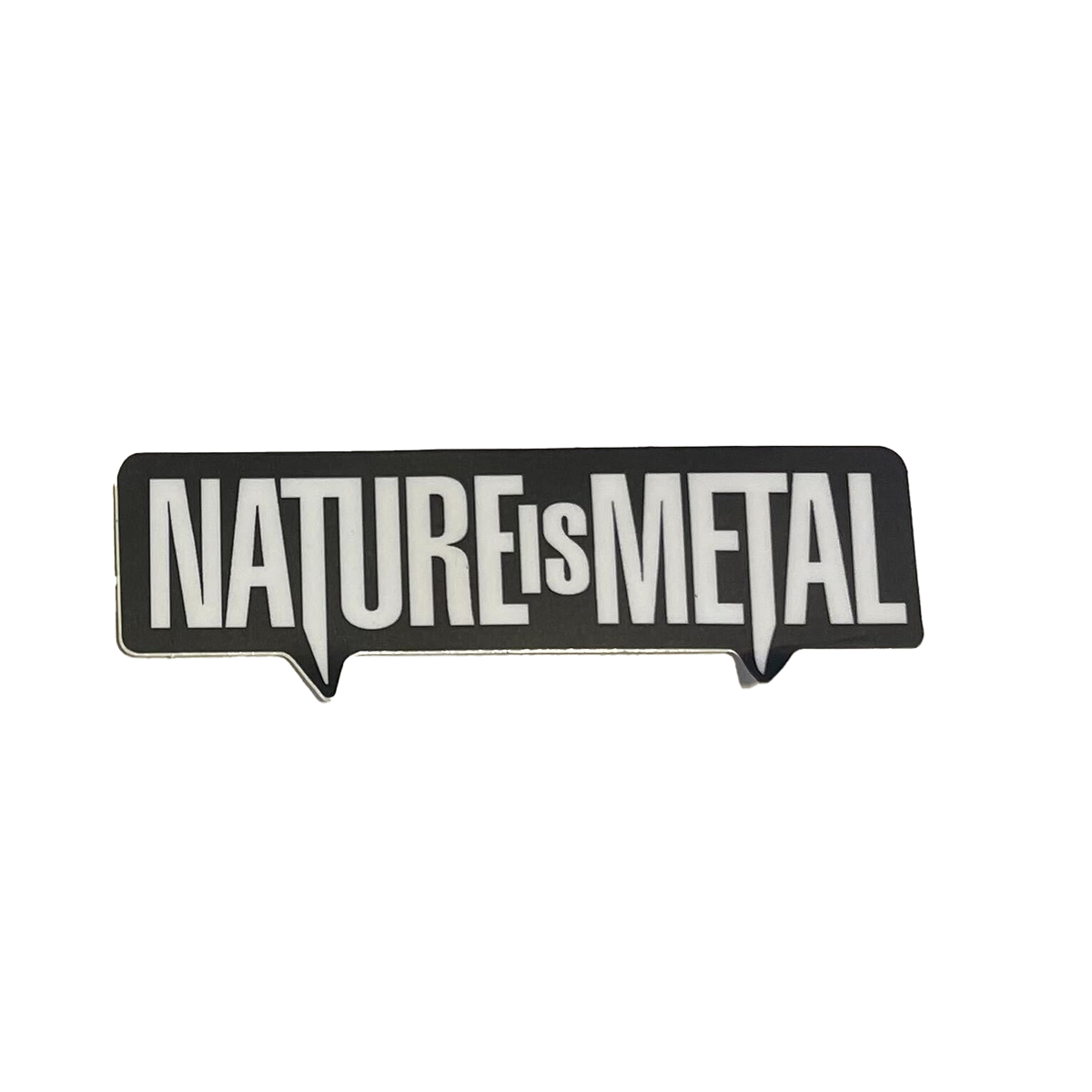 Nature is Metal White-Black Sticker